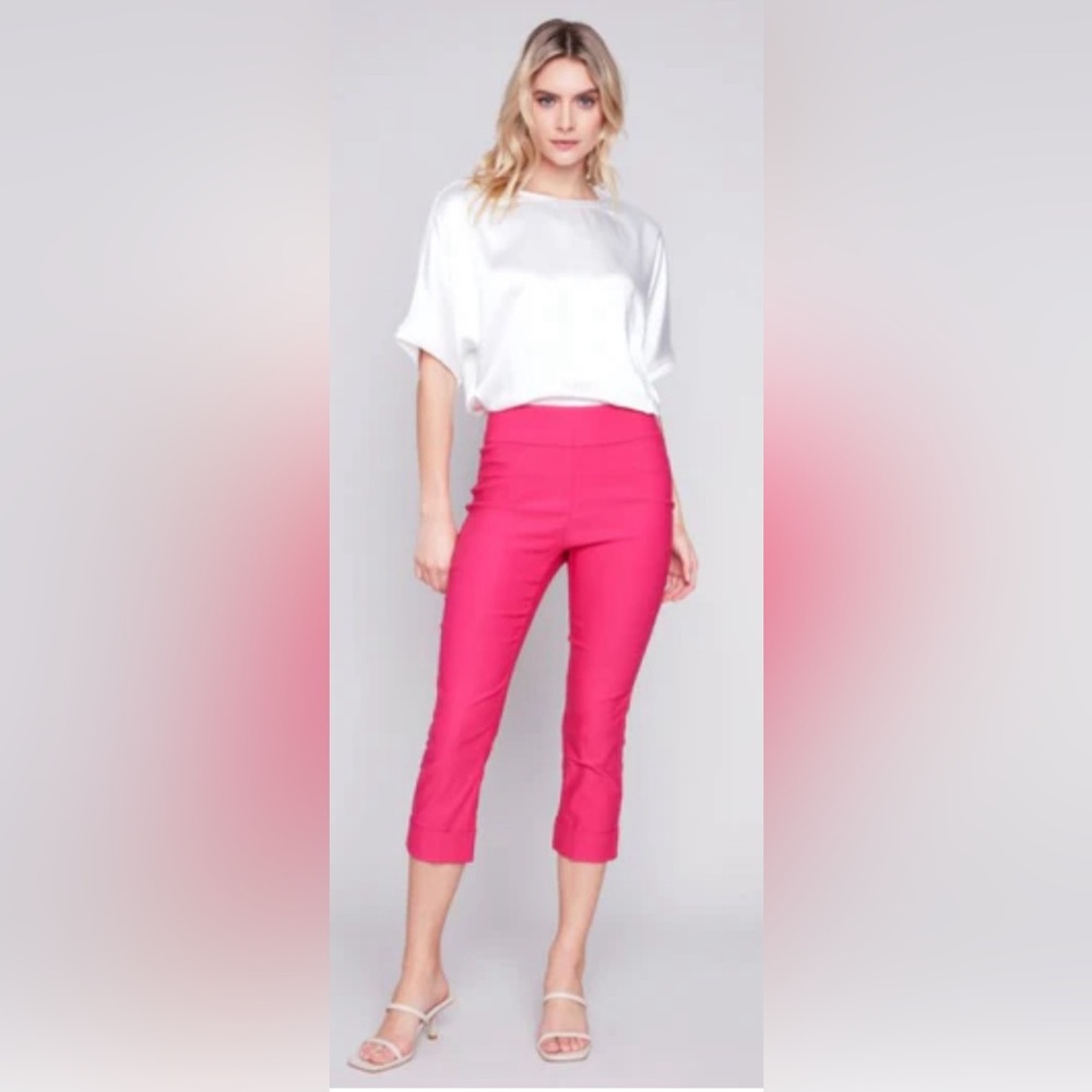 Apt 9 hot pink capri ankle cropped pants
